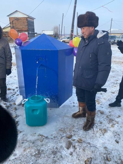 Кузьма Алдаров: Водопровод ввели в эксплуатацию в селе Покровка Баяндаевского района
