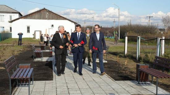 Аллею памяти бойцам СВО открыли в селе Большая Елань Усольского района