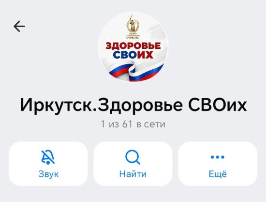 Чаты федерального проекта «Здоровье СВОих» начали работать в Иркутской области