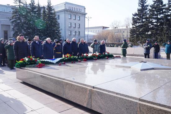 Торжественный митинг в честь Дня защитника Отечества прошел в Иркутске