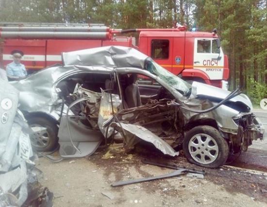 Водители двух автомобилей погибли в ДТП на Байкальском тракте