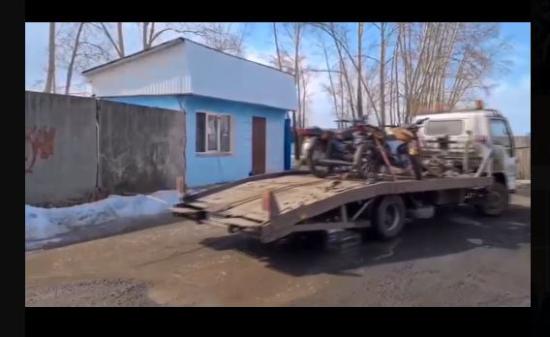 Передвижные выставки разбитой мототехники устроила ГИБДД Иркутской области