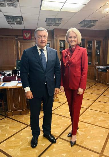 Вопросы сохранения озера Байкал обсудили зампред Правительства РФ Виктория Абрамченко и губернатор Приангарья Игорь Кобзев