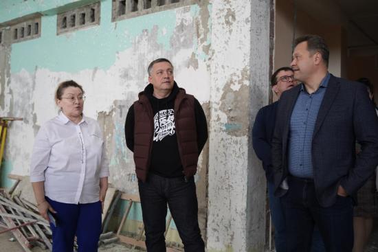 Спортзал начали капитально ремонтировать в Эдучанской средней общеобразовательной школе