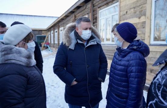 Глава Приангарья потребовал от подрядчика капремонта Зулумайской средней школы ускорить работы