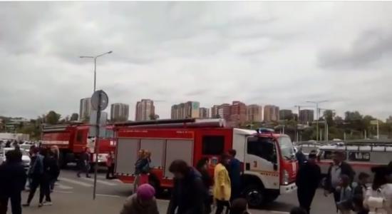 Пожара на территории ТРК Комсомолл нет