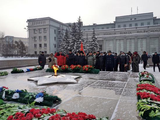 Митинг в Иркутске посвятили памяти дважды Героя Советского Союза генерала армии Афанасия Белобородова