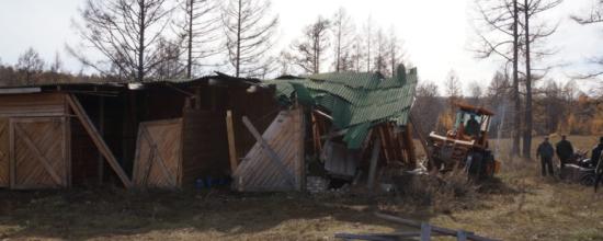 Незаконную турбазу снесли в Ольхонском районе