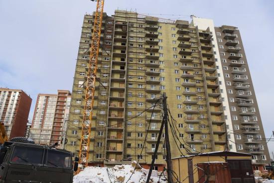 В Иркутске завершается строительство двух 17-этажных блок-секций для переселения граждан из аварийного жилья
