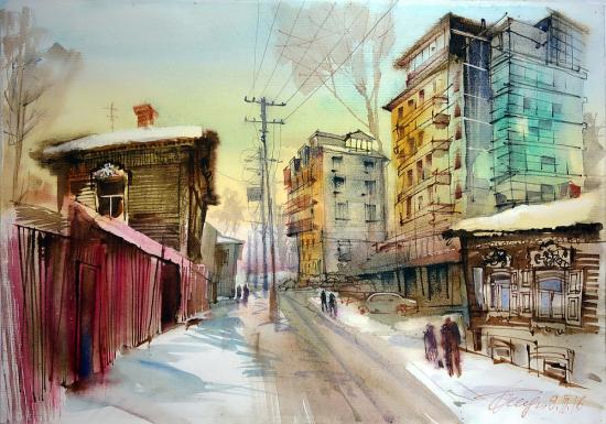 «Иркутские зарисовки» Олега Беседина покажут в Иркутском краеведческом музее