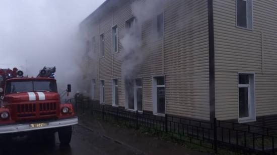 Административное здание горело утром в четверг в Бохане