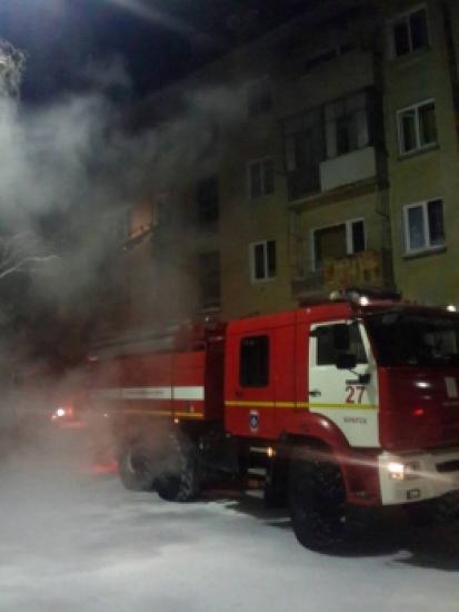 Пожар произошел в муниципальном доме Братска