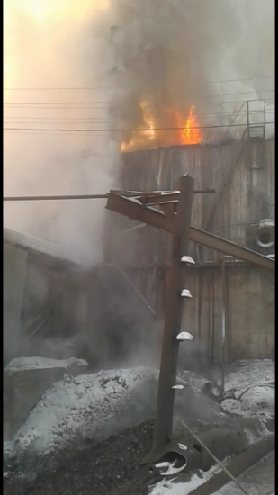 В Киренске пожар повредил кровлю городской котельной