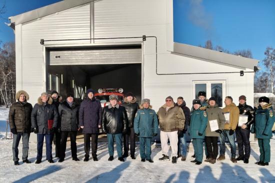 Новое здание пожарного депо открыли в деревне Новогрудинина Иркутского муниципального округа