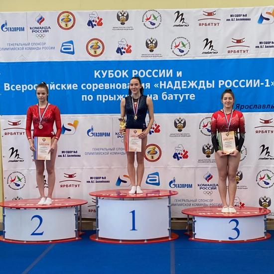 Дарья Неспанова из Приангарья заняла третье место на Кубке России по прыжкам на батуте