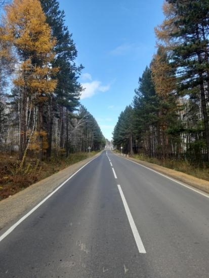 В Иркутском районе завершили ремонт дороги на подъезде к поселку Патроны