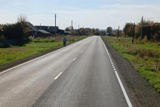 На автодороге Подъезд к селу Тангуй завершили ремонт участка длиной четыре километра