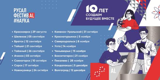 «РУСАЛ фестиваль#НАУКА» пройдет в Шелехове 5 сентября