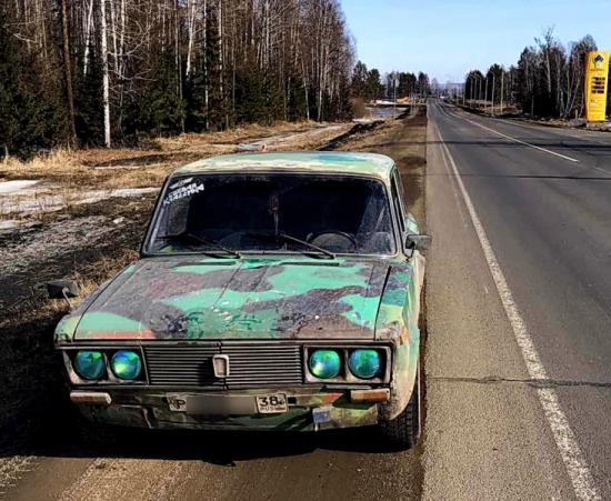Камуфляж на «Жигулях» не помог угонщику из Братска скрыться от полиции